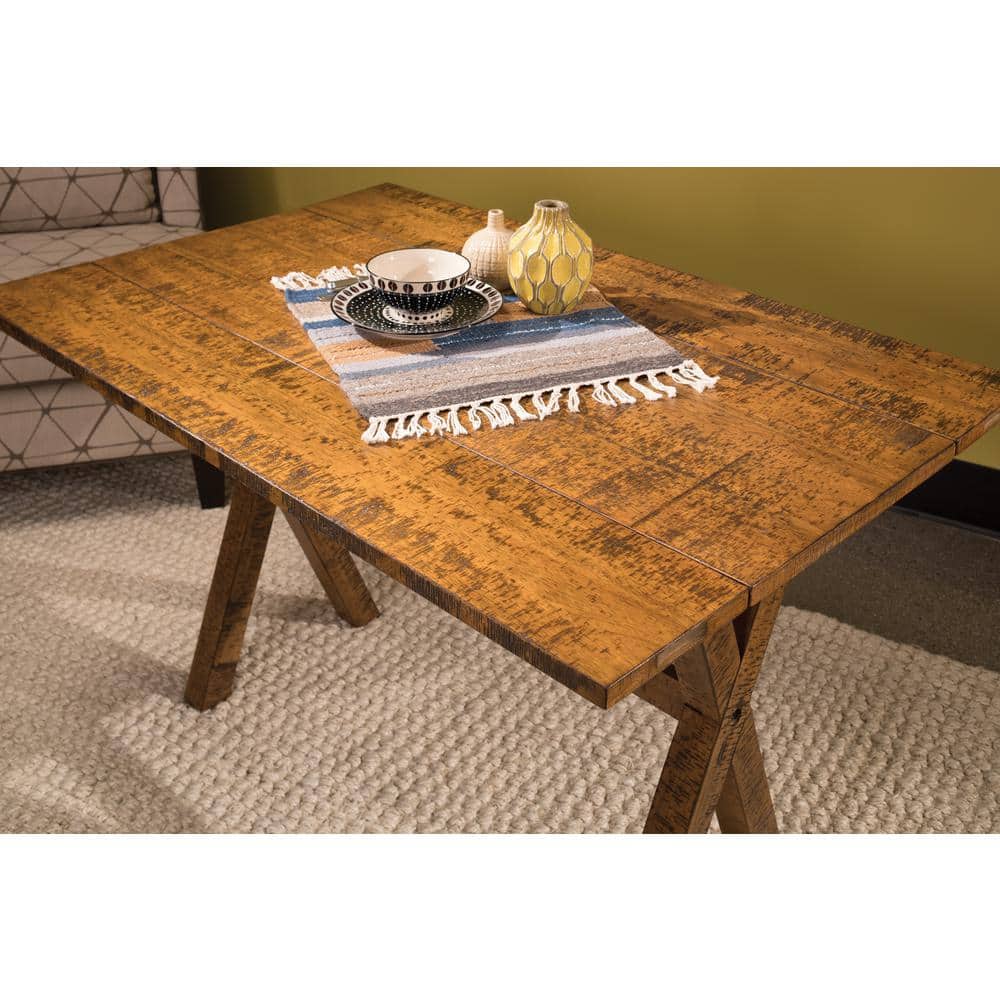 Farmhouse Rustic Reclaimed Wood Flip-Top Dining Table