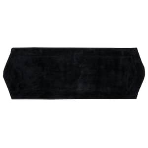 Waterford Collection 100% Cotton Tufted Non-Slip Bath Rug, 22 in. x60 in. Runner, Black