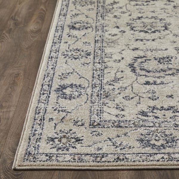 Malanie Corlia Cream 4 ft. x 6 ft. Geometric Polypropylene Indoor Area Rug