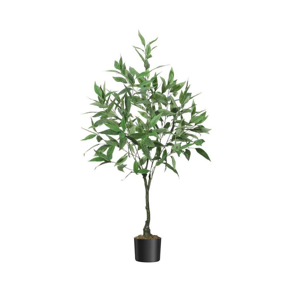 4FT Artificial Tree Plant Eucalyptus Tree,Modern Large Fake Plant Decor in Pot for Indoor Outdoor