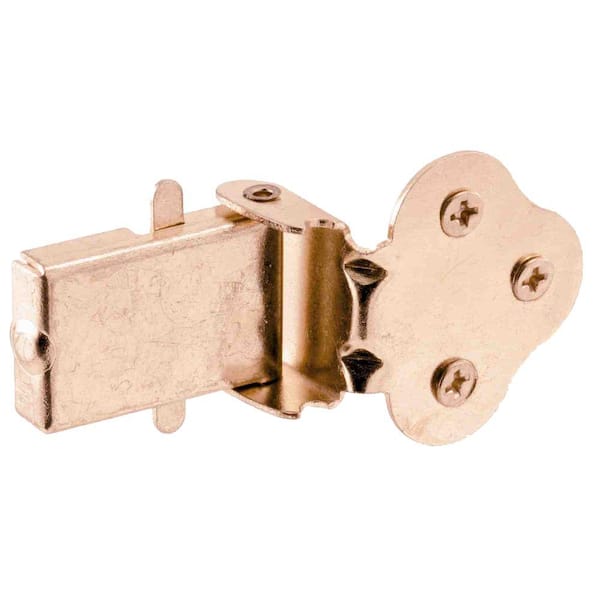 Prime-Line Wood Window Flip Lock, 5/8 in. Projection, Stamped Steel Construction, Brass Plated