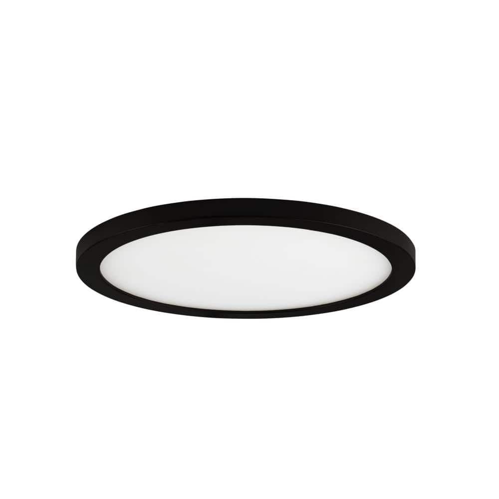 Black Aluminum LED Flush Mount Ceiling Light