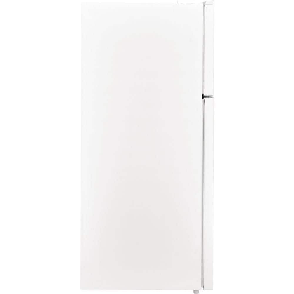 White Compact Top Freezer Refrigerator with Ice Maker