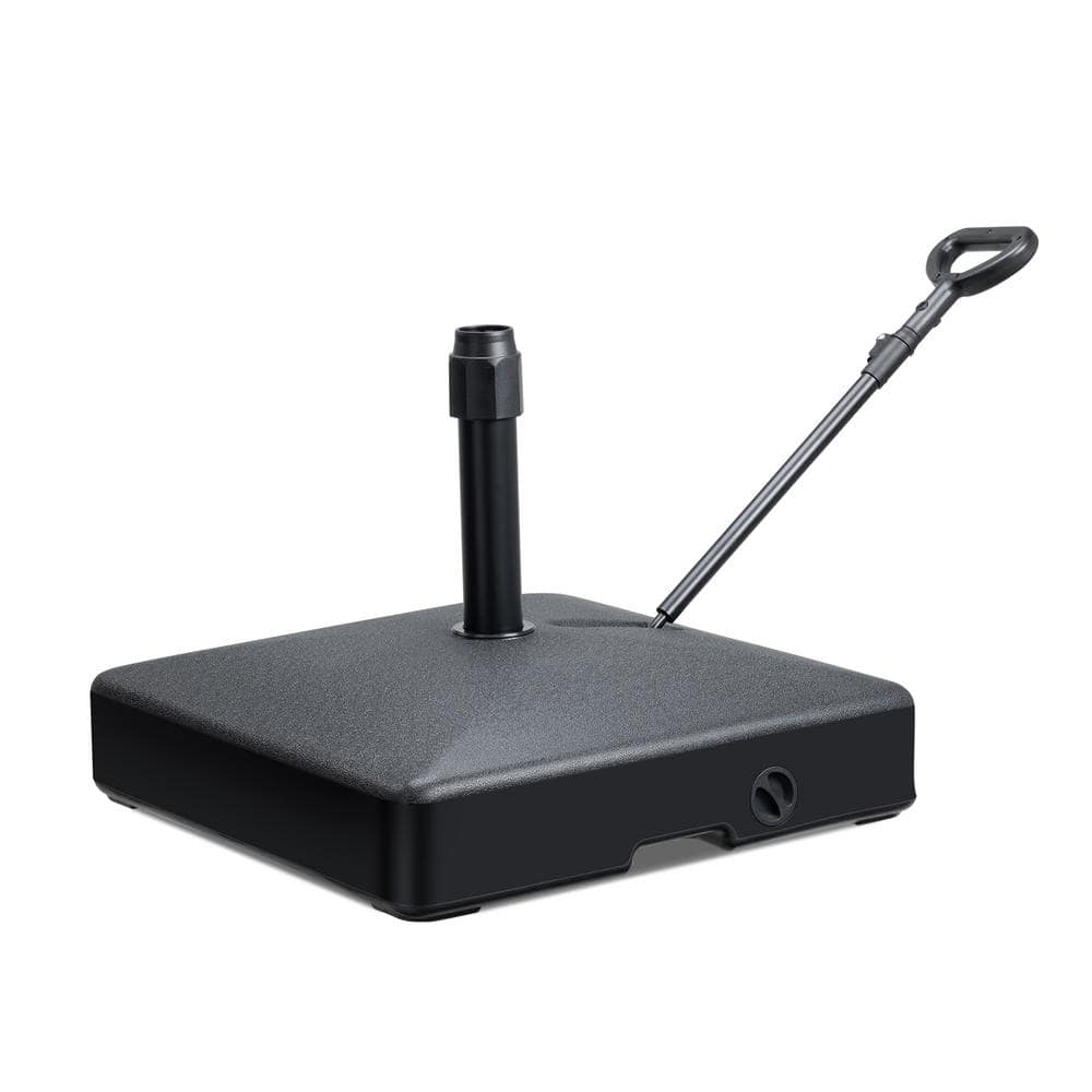 100 lbs. Plastic Patio Umbrella Base with Wheels and Rod in Black price history on PriceWatchPro