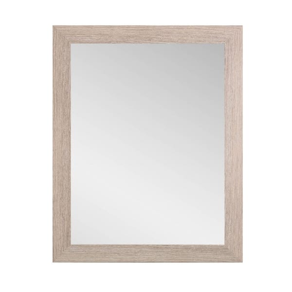 BrandtWorks 39 in. H x 32.5 in. W Rectangle Classic Taupe Framed Mirror