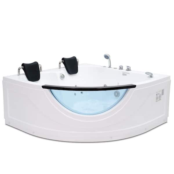 Steam Planet Chelsea 4.92 ft. Heated Whirlpool Tub in White