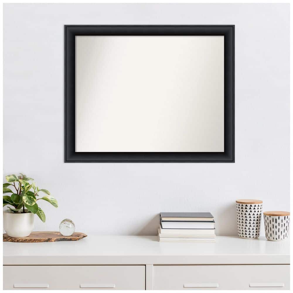 Nero Black Full Length Rectangular Wood Wall Mirror