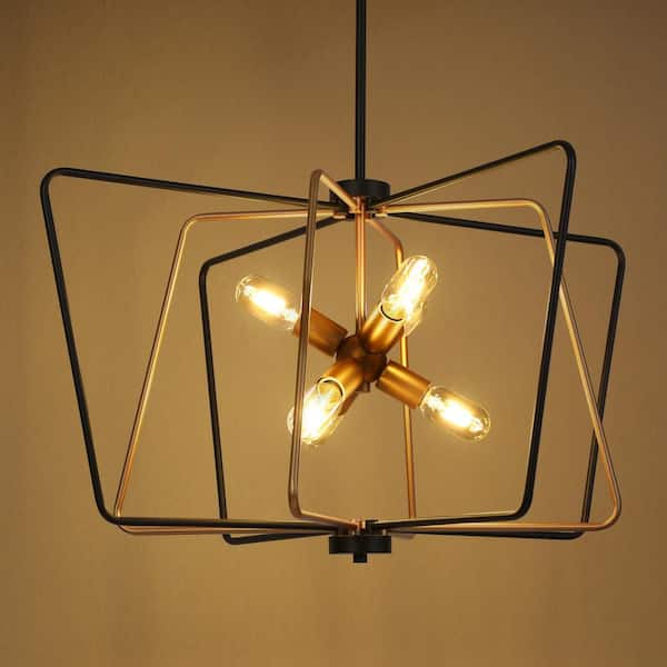 人気海外ブランドアイテム｜ファッション通販 Modern Zevni Transitional Square Gold and Black 6-Lights アクセサリー