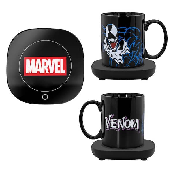 Uncanny Brands Marvel's Single-Cup Venom Black Coffee Mug with Warmer for Your Drip Coffee Maker