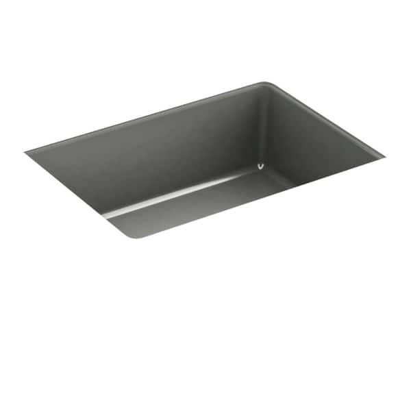 KOHLER Verticyl Rectangle Undermount Bathroom Sink in Thunder Grey K