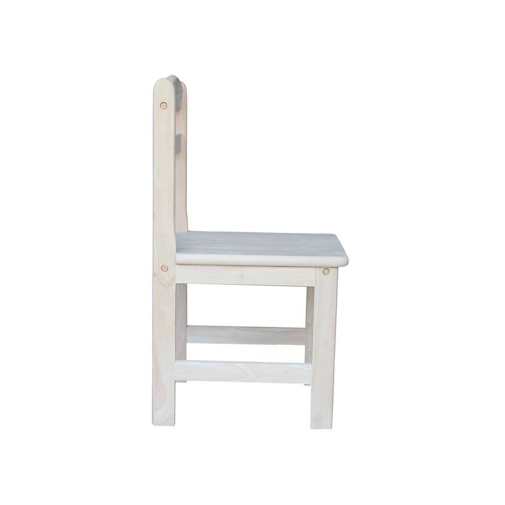 White Wood Juvenile Chair Set with Ladder Bracing