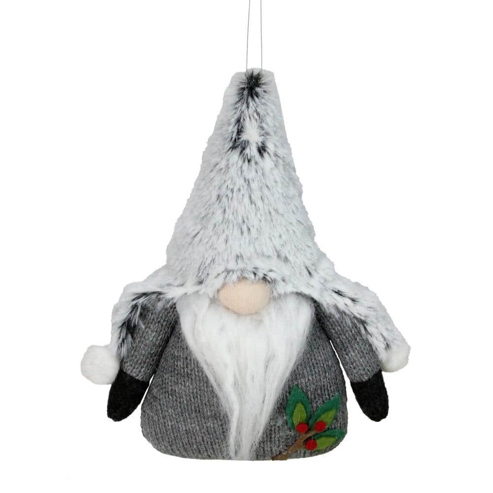NEW Large Scandinavian Smiling Nisse Gnome in Gray Hat 