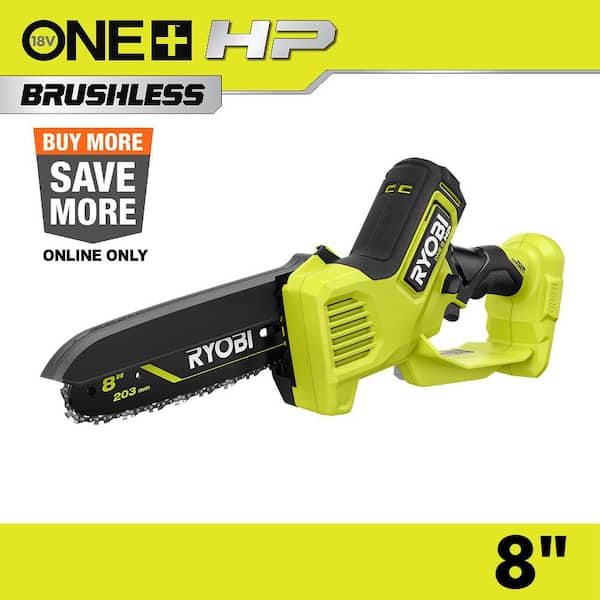 ONE+ HP 18V Brushless 8 in. Battery Compact Pruning Mini Chainsaw (Tool Only)