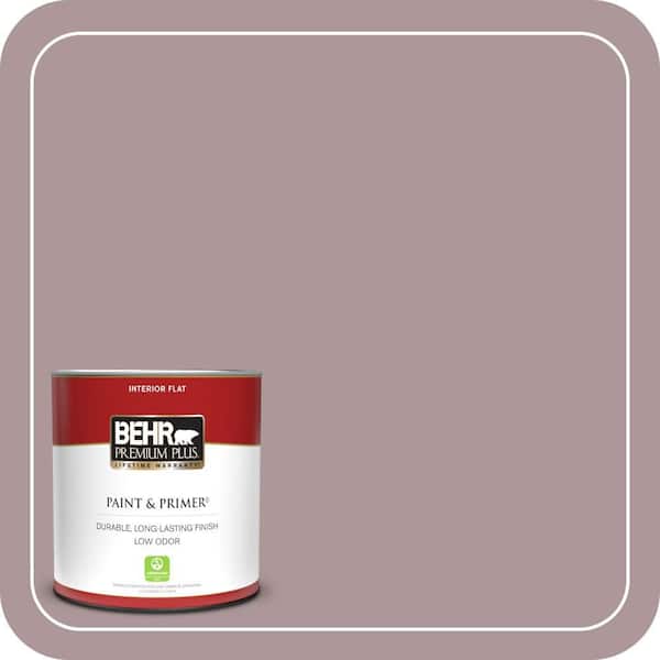 BEHR PREMIUM PLUS 1 qt. #PMD-53 Antique Mauve Flat Low Odor Interior Paint & Primer