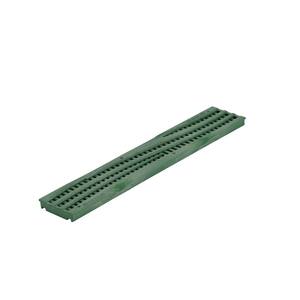 Spee-D Channel Drain Grate, 4-7/16 in. wide X 2 ft. long, Decorative Wave Design, Green Plastic