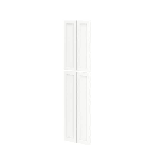 SIMPLY WOODMARK PRO Shaker Partial Overlay 19.75 in. W. x 81.75 in. H Decorative Door Tall End Panel in Linen White