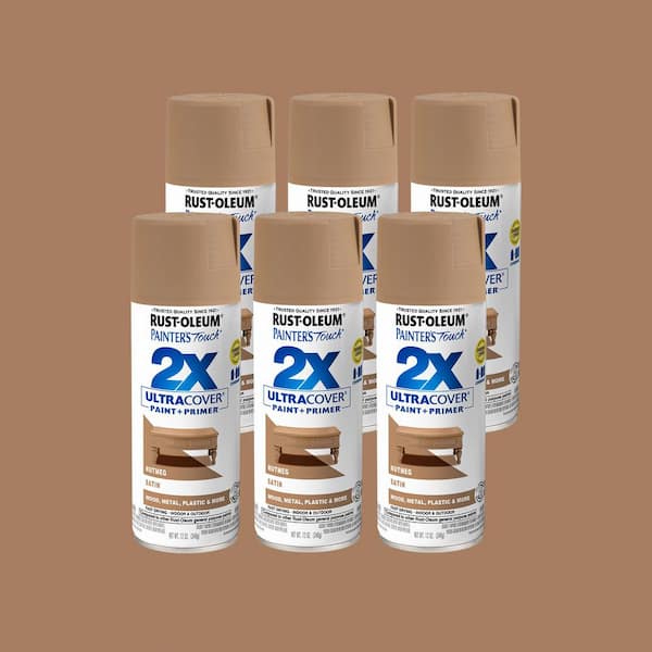 12 oz. Satin Nutmeg General Purpose Spray Paint (6-Pack)