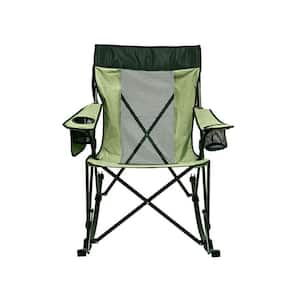 Green Serenity XL Executive Folding Camping Chair Seat High Back Outdoor Garden 