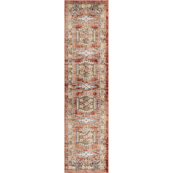 Unique Loom Utopia Larissa Terracotta 2' 0 x 8' 0 Area Rug