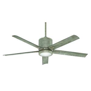 Vail 52 in. Integrate LED Indoor/Outdoor Driftwood Downrod Mount Ceiling Fan with Remote Control