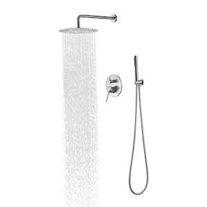 Wall Mount Fixed Shower Head with Handheld Shower System in Oil-Rubbed Bronze