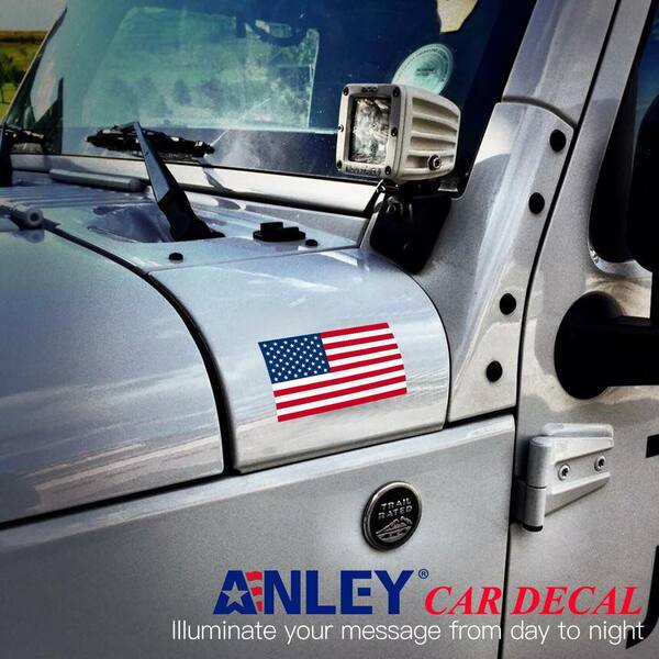 Empire Tactical 5x3 Inch Reflective American Flag Sticker – US Made, 3M
