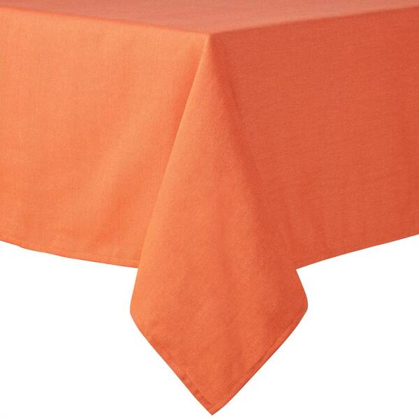 Fiesta Margarita 60 in. W x 84 in. L Scarlet Red Textured Cotton Tablecloth
