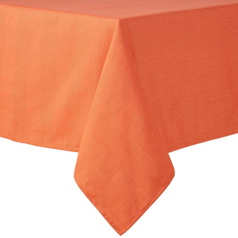 Margarita 60 in. W x 102 in. L Scarlet Red Textured Cotton Tablecloth
