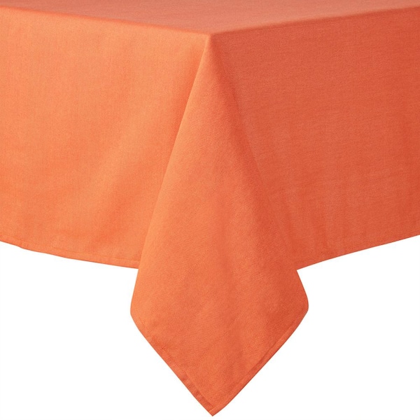 Fiesta Margarita 60 in. W x 120 in. L Scarlet Red Textured Cotton Tablecloth