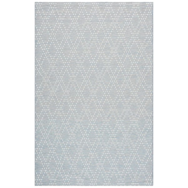 SAFAVIEH Sunset Blue/Lavender 4 ft. x 6 ft. Geometric Diamond Indoor/Outdoor Area Rug