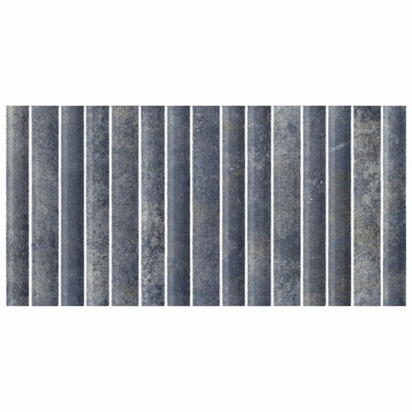 Merola Tile Rubik Azul 5-7/8 in. x 11-3/4 in. Ceramic Wall Take Home Tile Sample