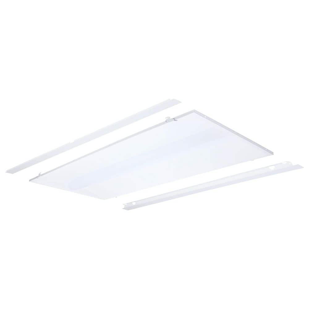2 x 4 Matte White Integrated LED Center Basket Troffer Kit Selectable Wattage and Color Temperature Ceiling Light price history on PriceWatchPro