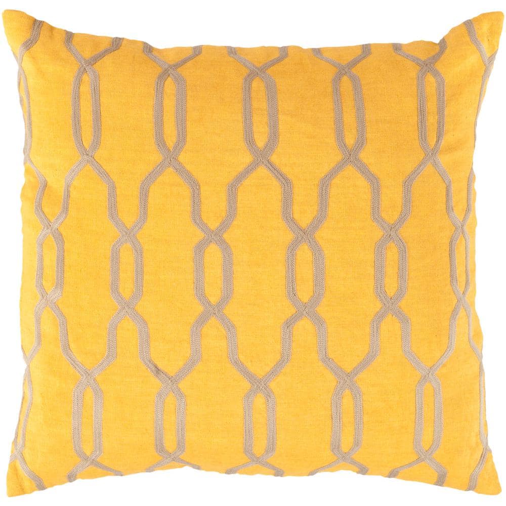 Artistic Weavers Aristeides Yellow Geometric Polyester 18 in. x 18 in