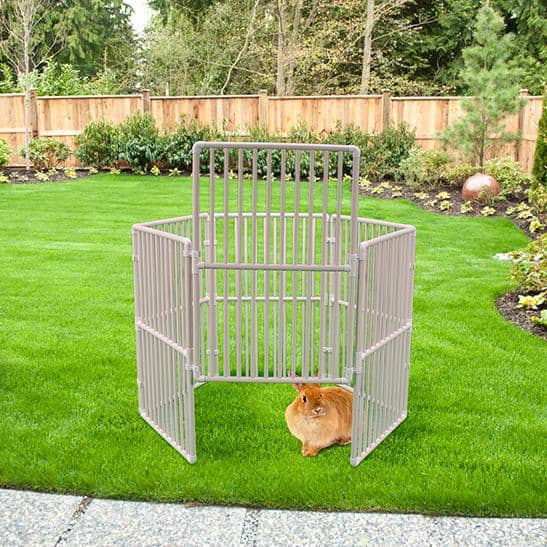 36'' White PVC Portable Pet Playpen with Door