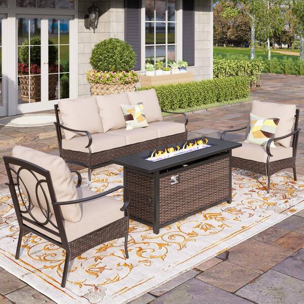 4 piece fire pit patio 2024 set