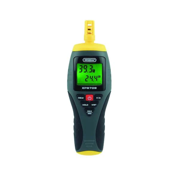 Digital Thermo Hygrometer Psychrometer for Ambient Temperature Relative Humidity Dew Point and Wet Bulb Temperature