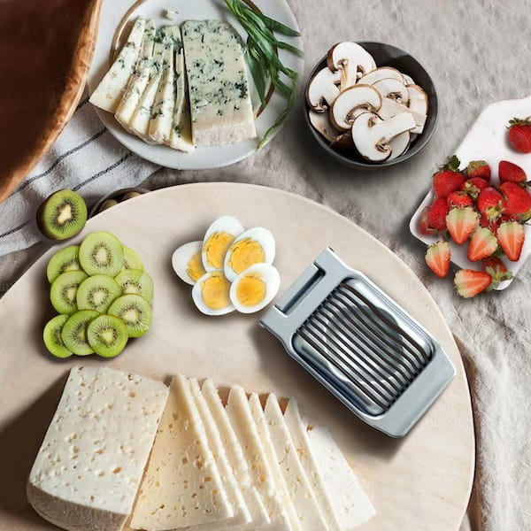 Stainless Steel Heavy Duty Egg Slicer with 10 Wires for Hard Boiled Eggs and Soft Fruits (Set of 1)