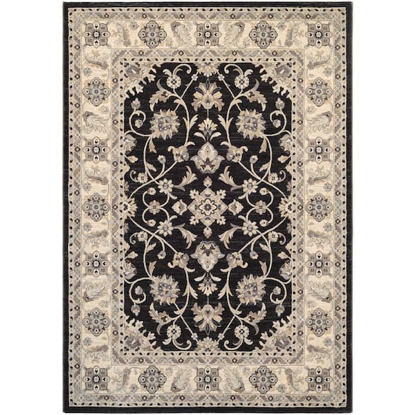 Couristan Everest Rosetta Ebony 2 ft. x 4 ft. Area Rug