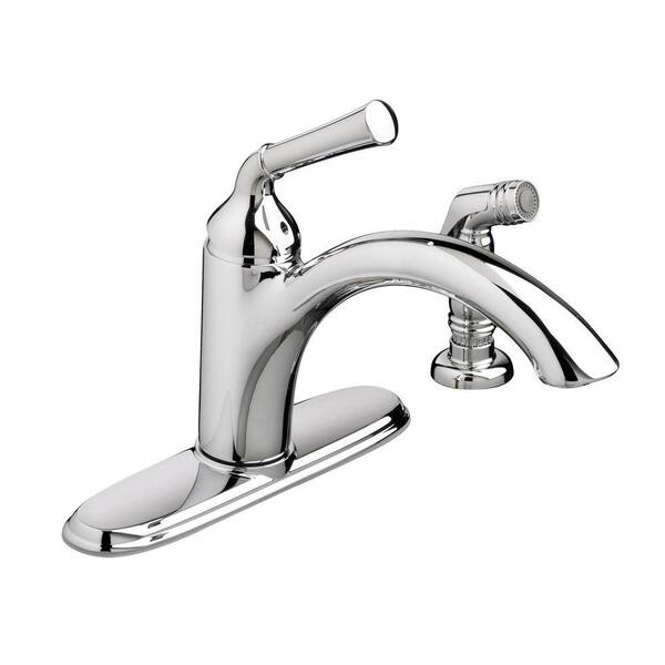 American Standard Portsmouth Single-Handle Standard Kitchen Faucet with Side Sprayer 1.5 gpm in Polished Chrome
