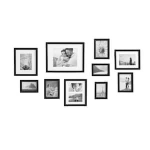 Adlynn 8 in. x 10 in. Black Picture Frame (Set of 10)