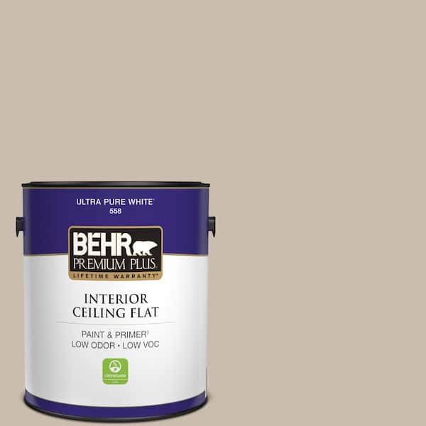 1 gal. #PPU5-13 Creamy Mushroom Ceiling Flat Interior Paint