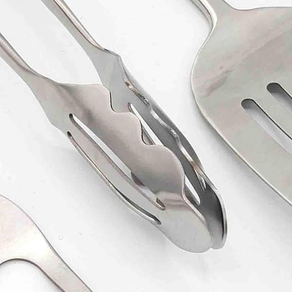 Silver Premium Stainless Steel Kitchen Tong Set – Dragonn