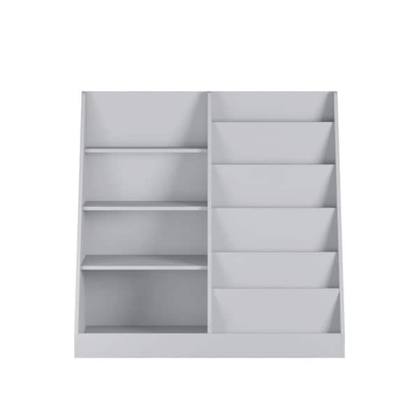 Noble House Polly 33.47 in. H Gray Wood Multifunctional 4-Tier