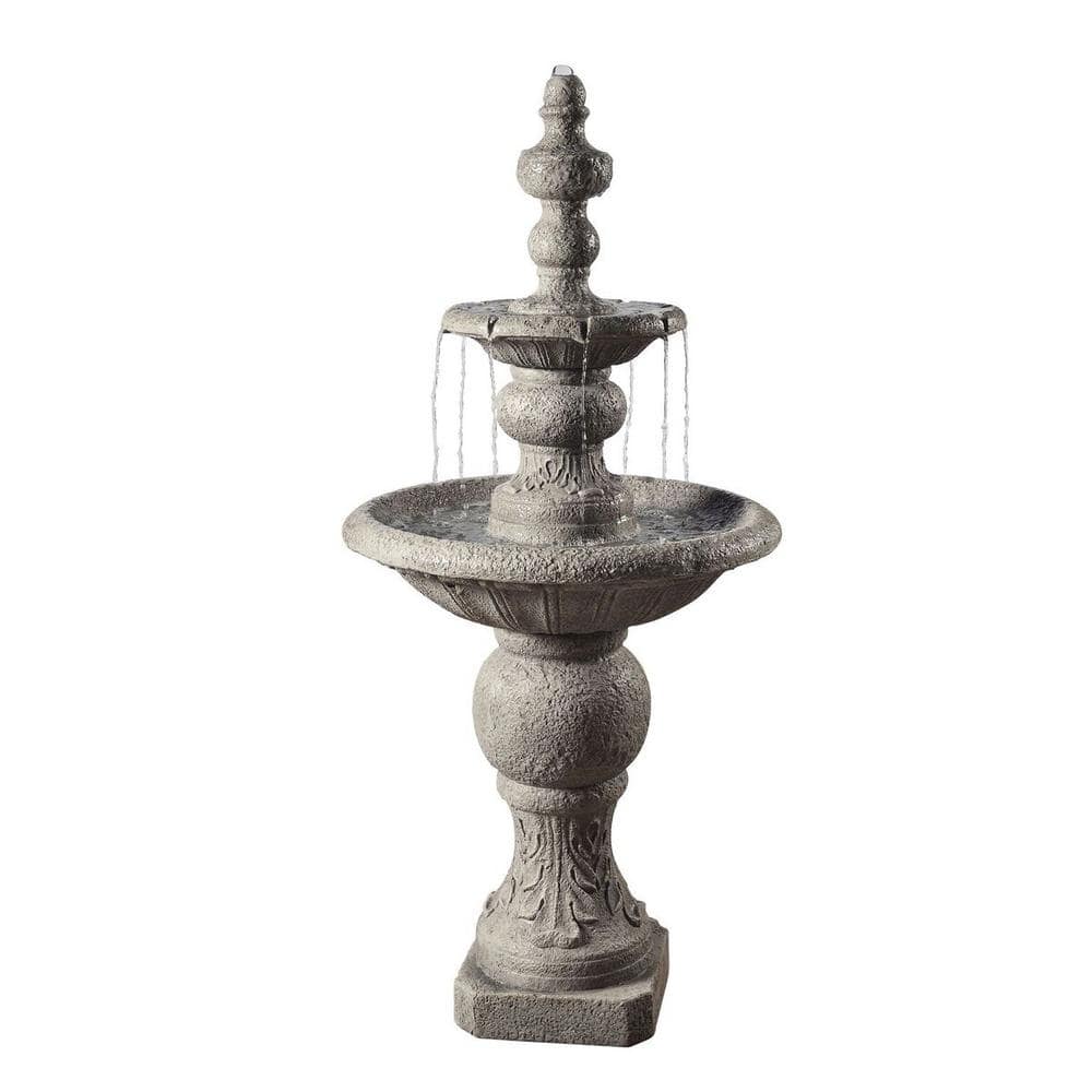 Teamson Home Outdoor Icy Stone 2-Tier Waterfall Fountain VFD8179 - The ...