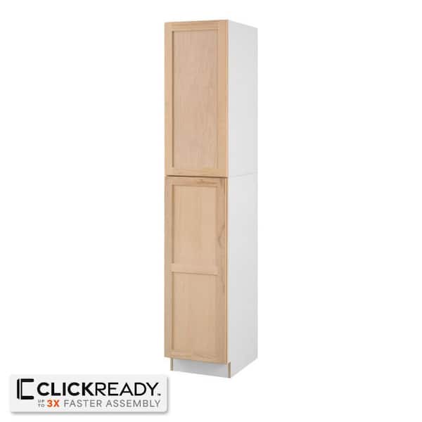 18 in. W x 24 in. D x 96 in. H Ready to Assemble Pantry Kitchen Cabinet in Unfinished with CLICKREADY Technology
