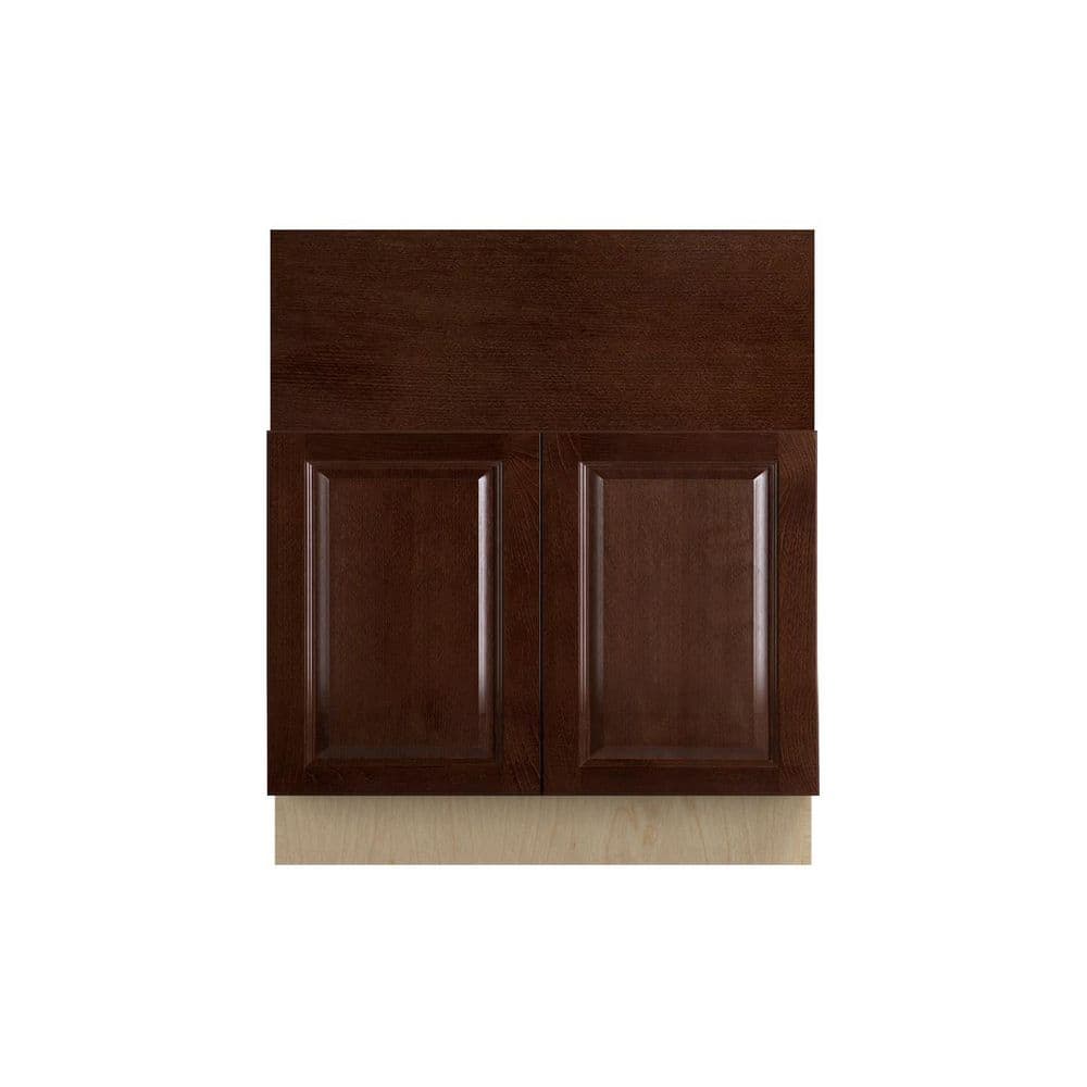Charlotte Raised 33 in. W x 34.5 in. H x 24 in. D in Bordeaux Plywood Assembled Farm Sink Base Cabinet price history on PriceWatchPro