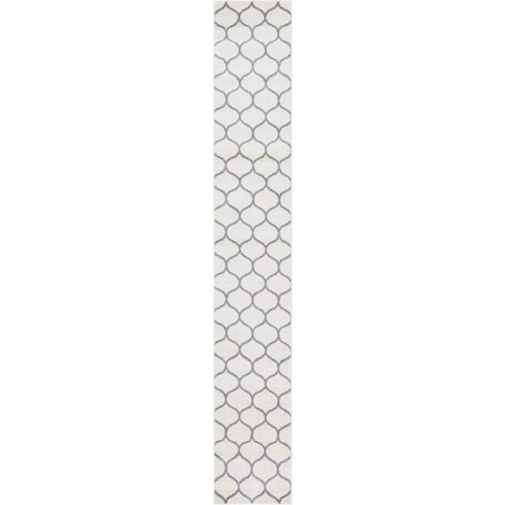 Trellis Frieze Rounded Ivory 2 ft. x 13 ft. Rug price history on PriceWatchPro
