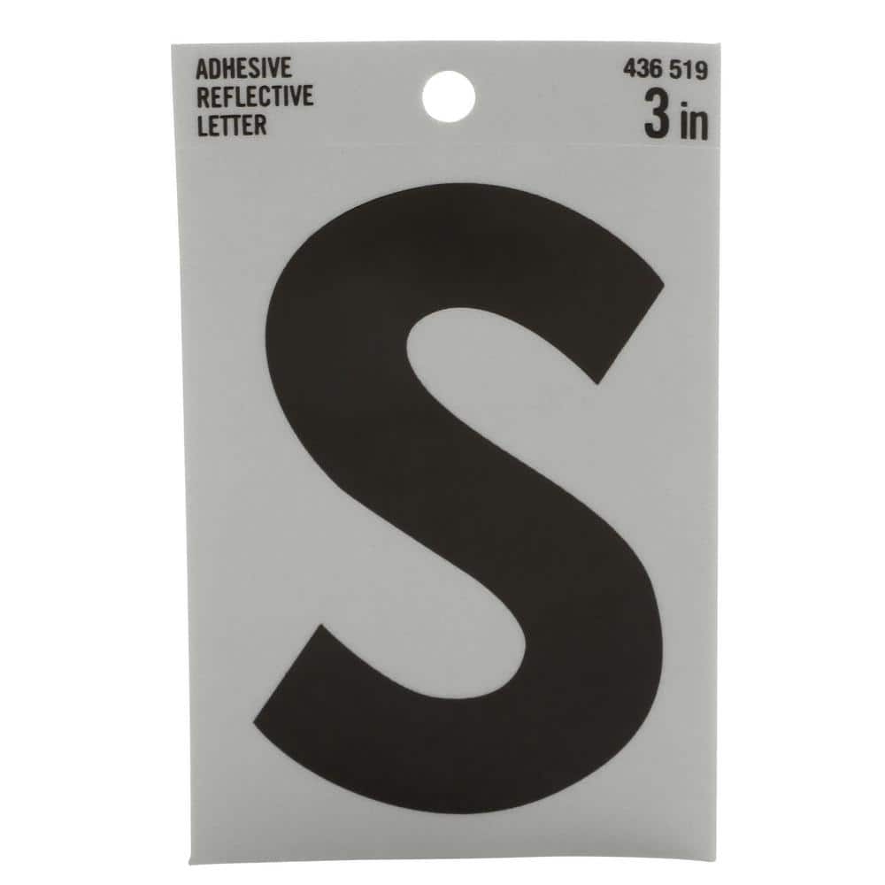 Everbilt 3 in. Vinyl Reflective Letter S Mailbox Sticker 34187 - The ...