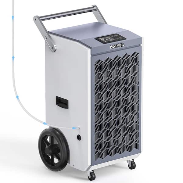 Moiswell 260 pt. 8,500 sq. ft. Bucketless Commercial Dehumidifier with Pump Drain Hose for Basement Warehouse in. White