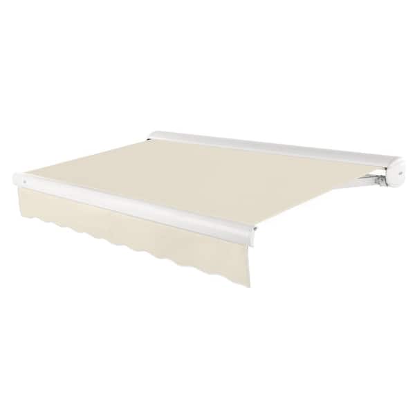 AWNTECH 24 ft. Key West Left Motor Retractable Awning with Cassette (120 in. Projection) Linen